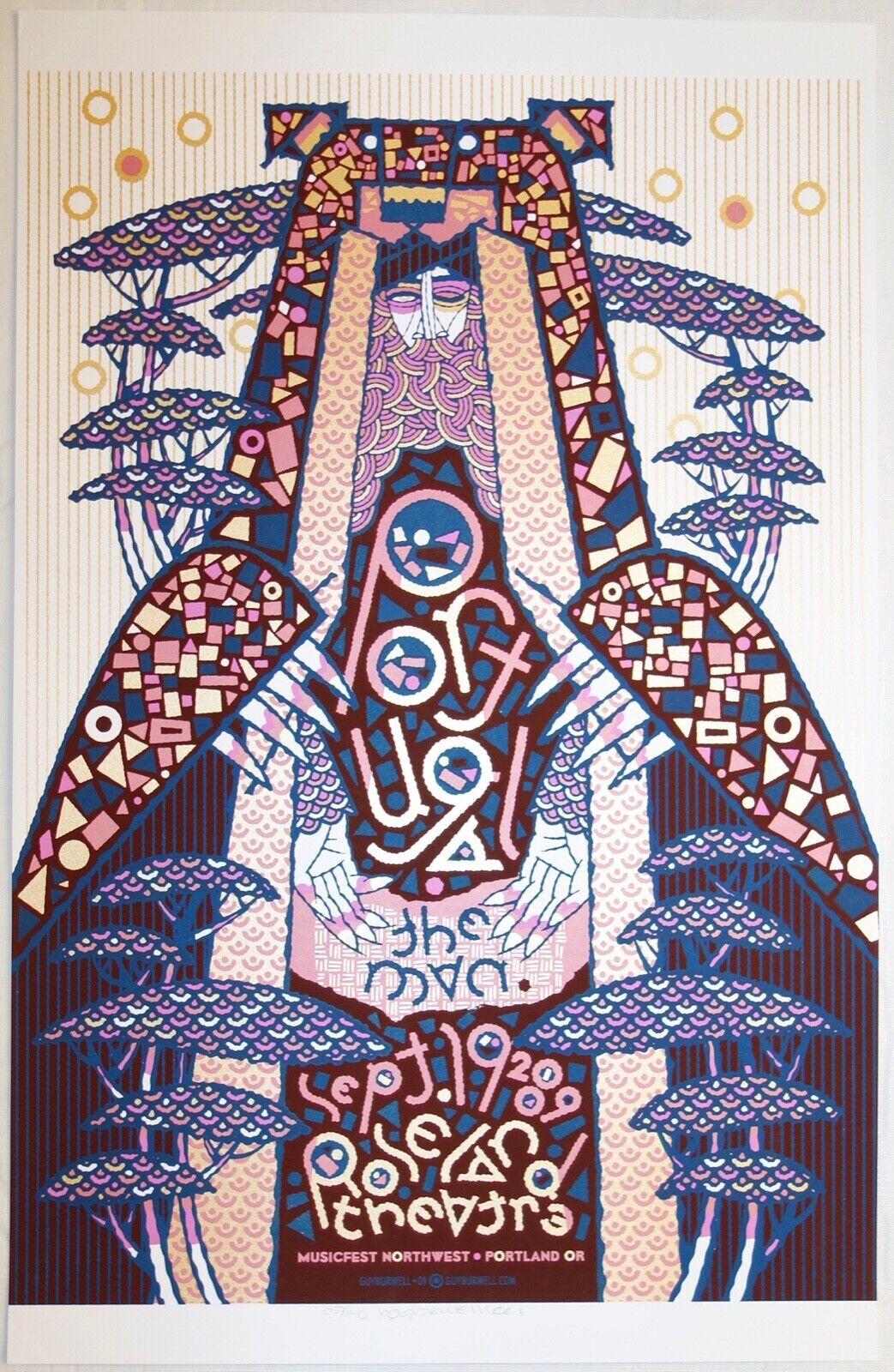 2009 Portugal the Man - Portland Silkscreen Concert Poster by Guy Burwell s/n