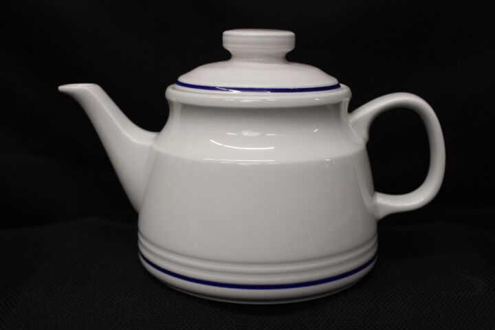 Tognana Porcellana D'italia Treviso Pattern Blue Stripe Teapot Or Coffee Pot