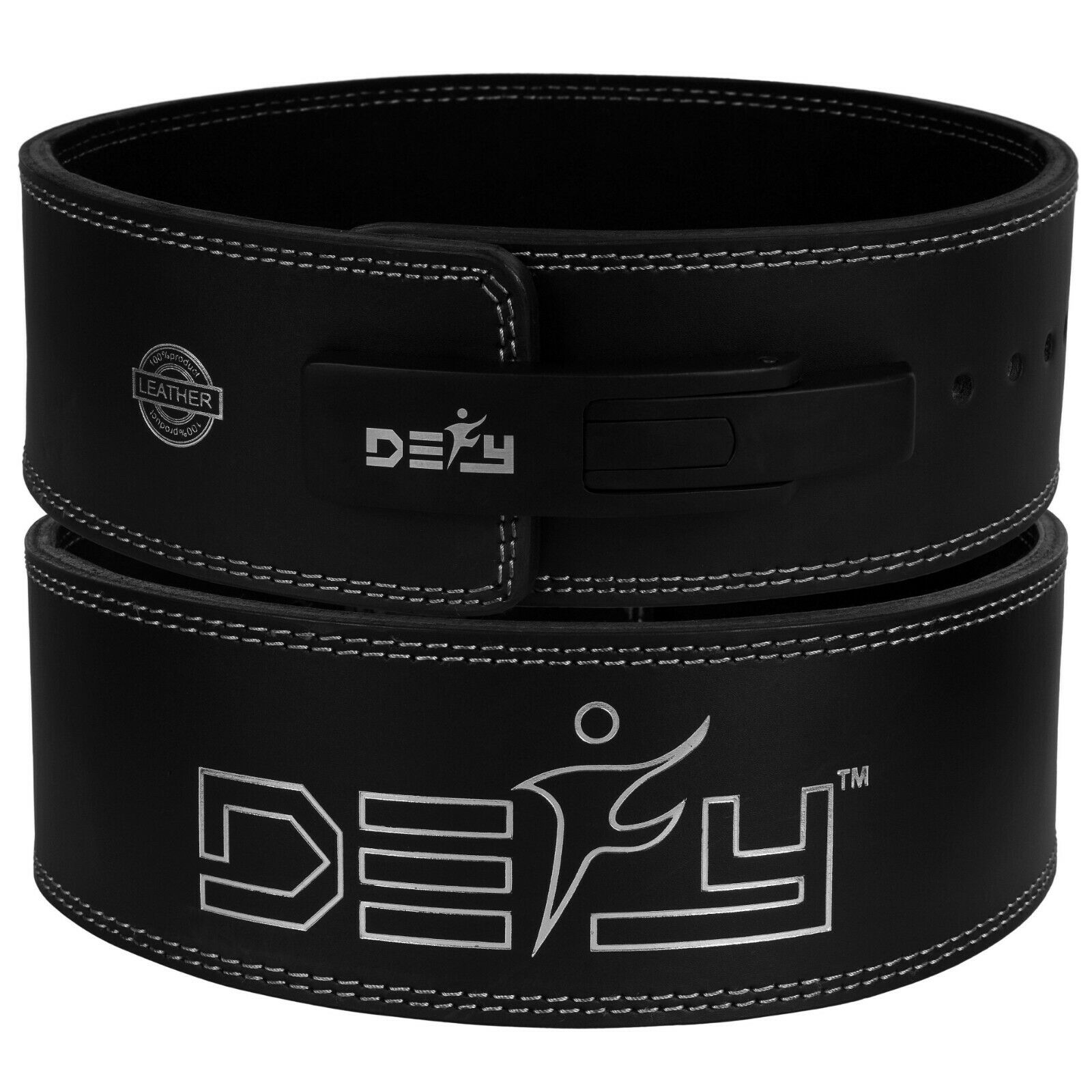 DEFY Weightlifting Lever 100% Genuine Leather Men & Women Power Lifting Belt
