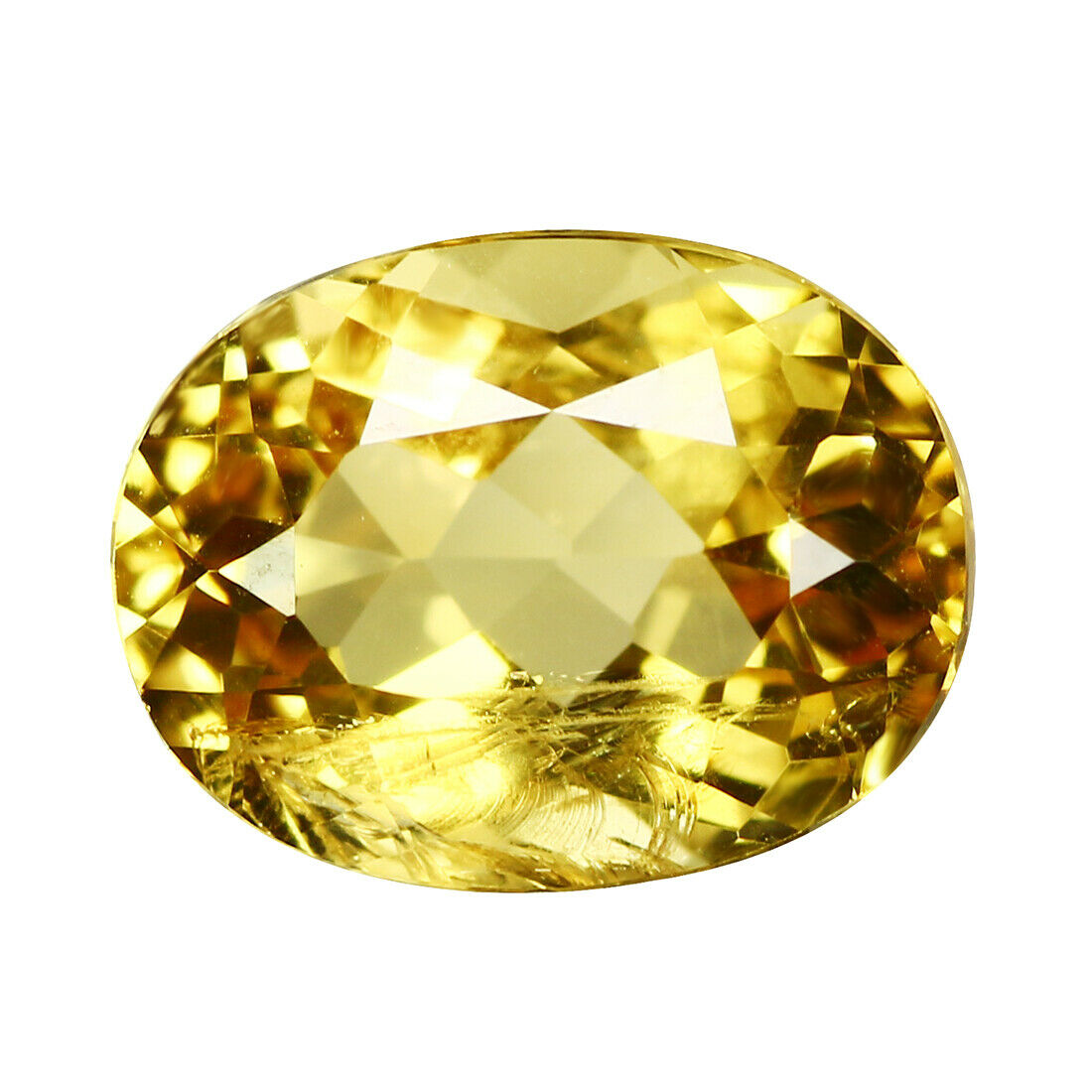 2.18ct If Pleasant Oval Cut 9 X 7 Mm Natural Aaa Golden Yellow Beryl