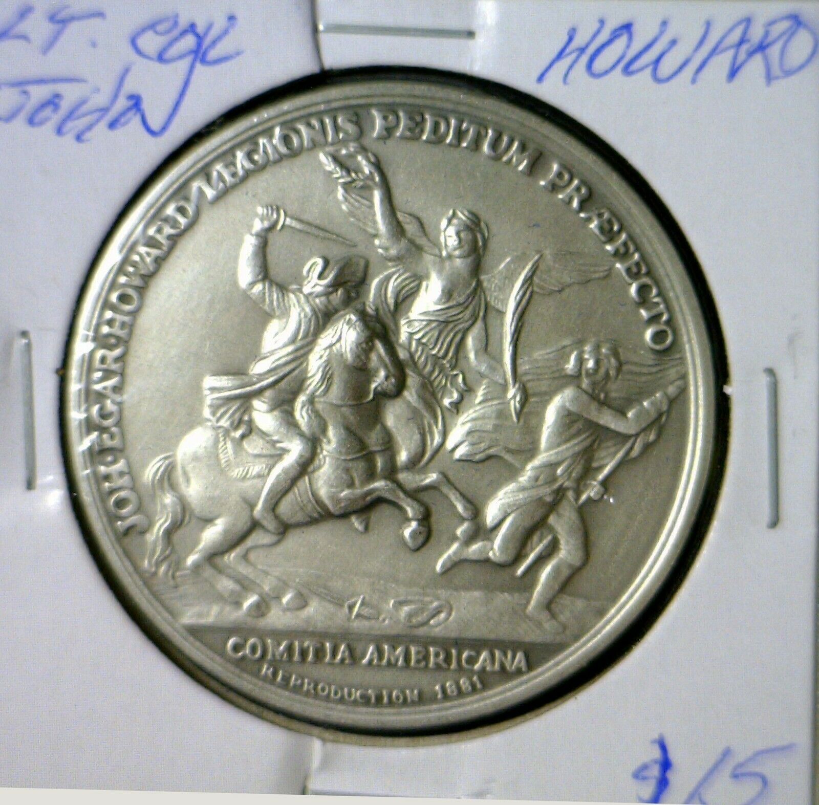 1776 AMERICAN REVOLUTION WAR w/ Battle Pic COLONEL John E. Howard GEM BU Coin NR