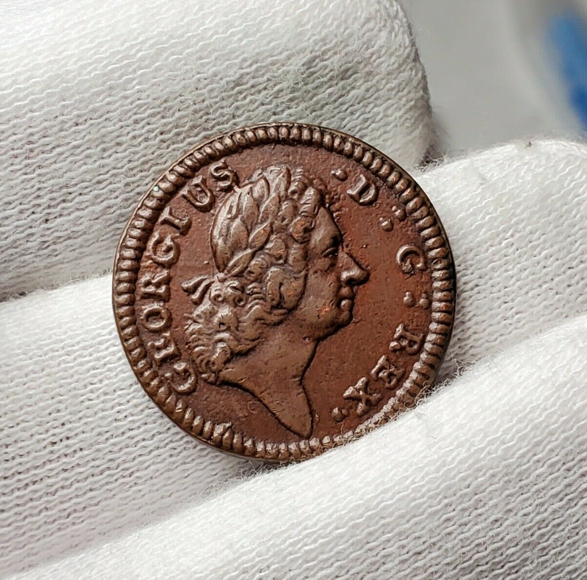 1722 Rosa Americana Half Penny Colonial Coin 1/2p - Electrotype