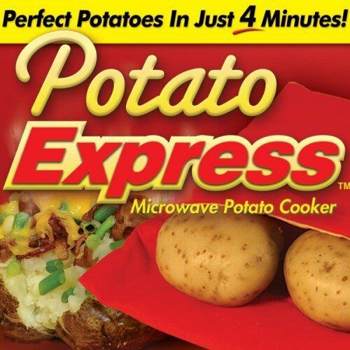 Potato Cooker Bag Express Microwave Cook 2 Pack Reusable Corns Bake Pouch Baker