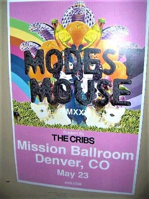 MODEST MOUSE in Concert Show Poster Denver Co May 23 2022 Mission Ballroom COOL