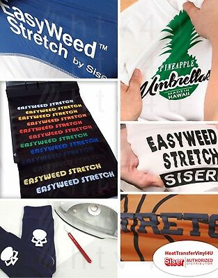Siser Easyweed Stretch Iron On Heat Transfer Vinyl 15" X 12" (3 Sheets)