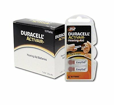 Duracell Activair Hearing Aid Batteries Size 312 (80 Cells) 3 Year Shelf Life