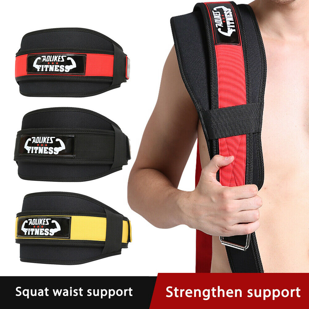 Weight Lifting Belt Training Gym Fitness Bodybuilding Back Support Workout Men
