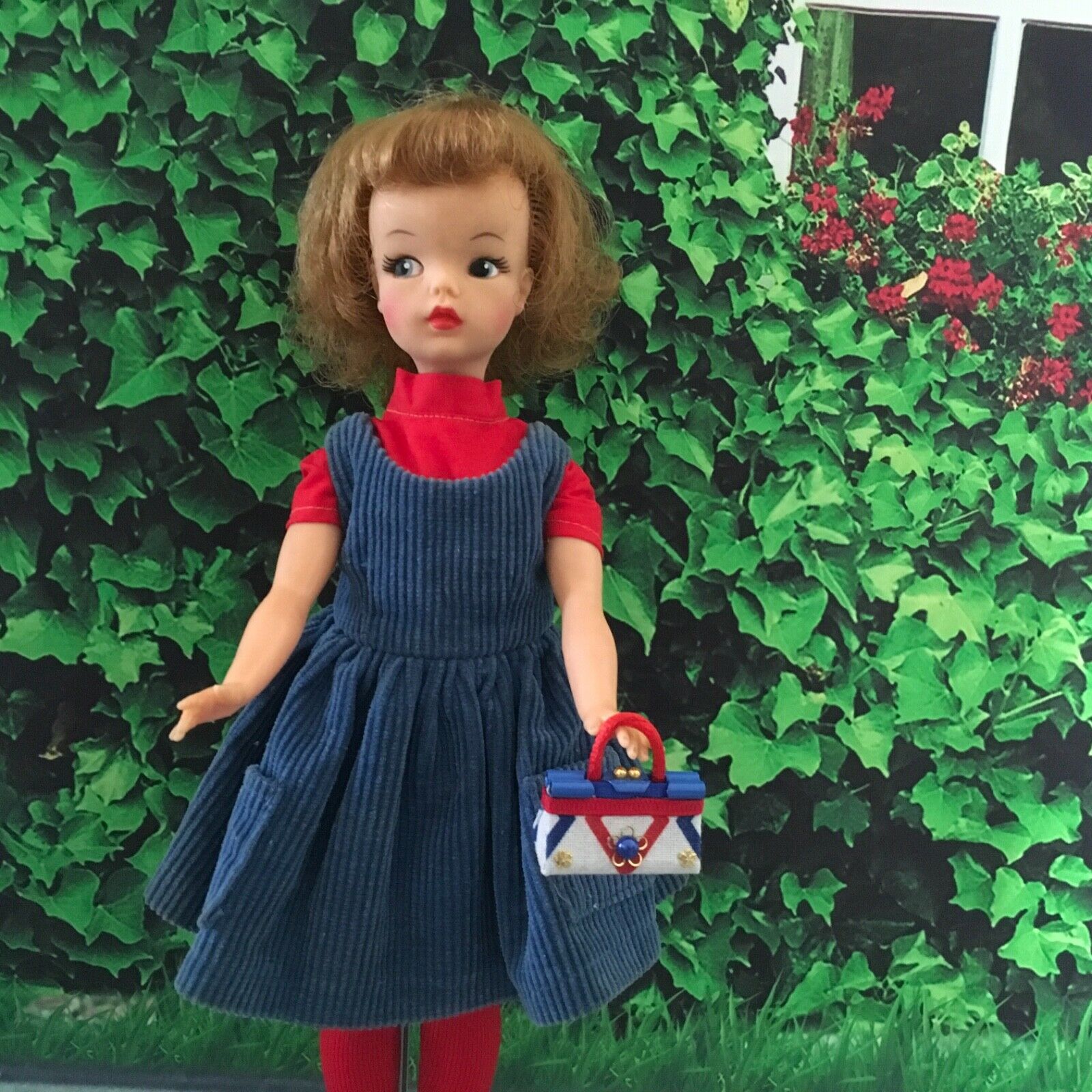 Tammy Doll Purse Ooak Red White & Blue Handbag