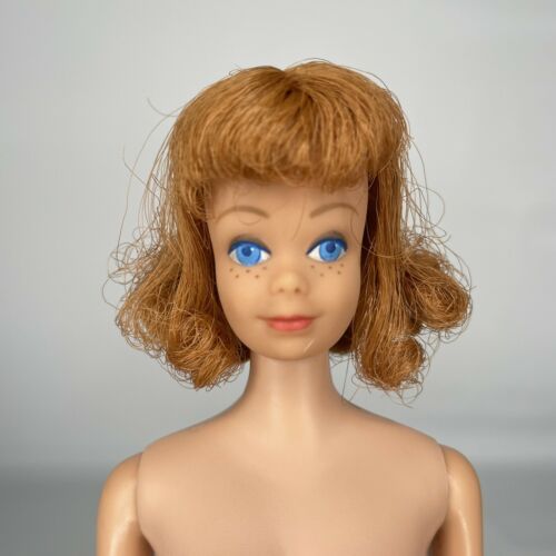 Vintage Straight Leg Midge Barbie Doll Titian Red Hair Ginger Nude As Is TLC
