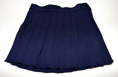 Vintage Windsor Woolies Navy Blue Pleated Toddlers Wool Skirt Size 4 England