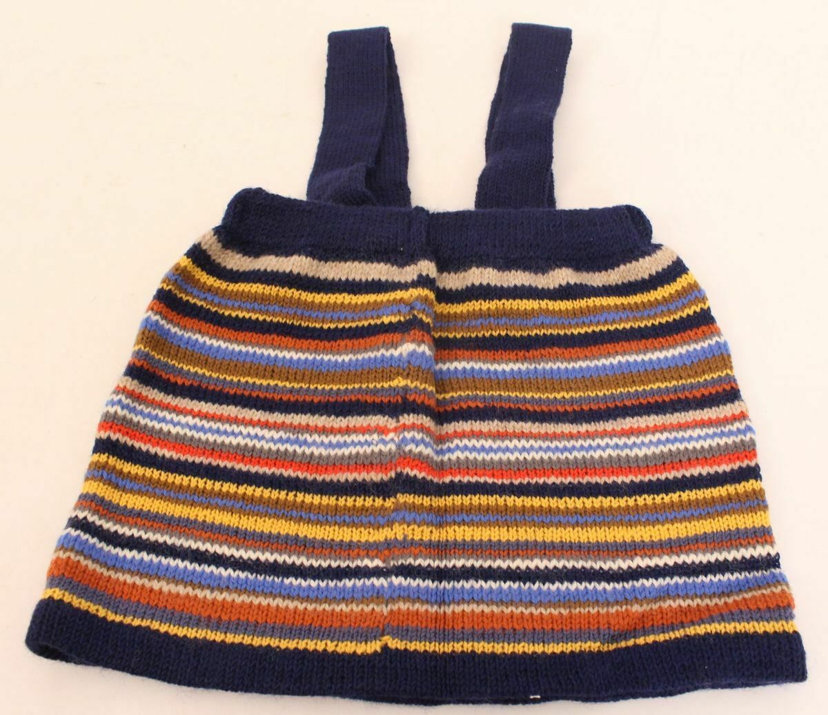 Skirt Knitted Skirt With Straps Striped Elastic Band Handmade Vintage Retro