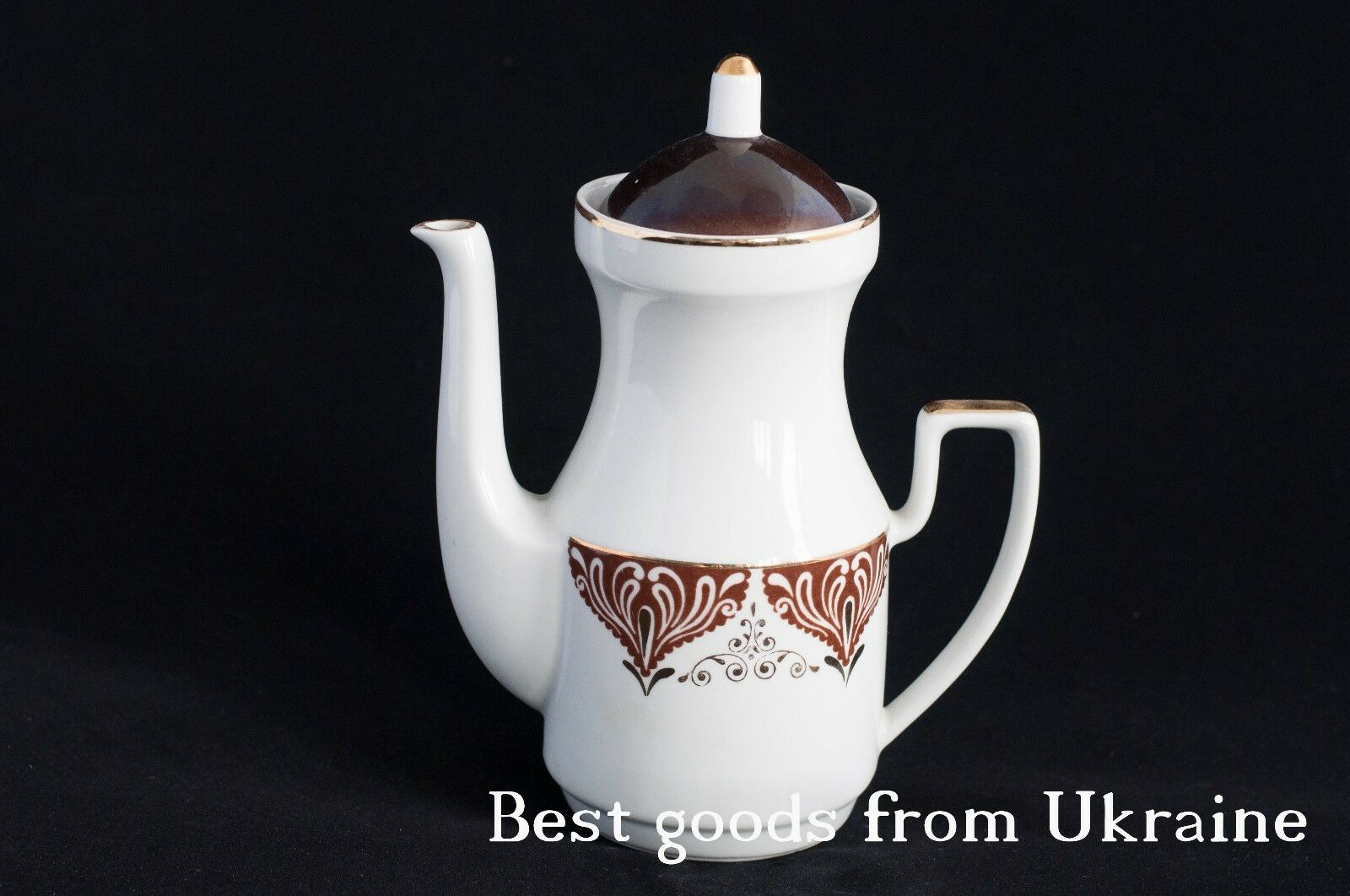 Vintage Porcelain Coffee Pot Ussr Cccp Soviet Period Riga Porcelain Factory Pd69