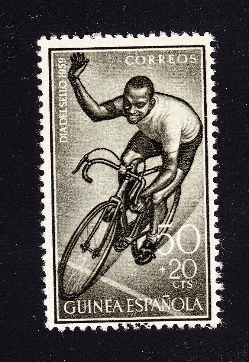SPANISH GUINEA  SCOTT# B57  MNH BICYCLE RACE