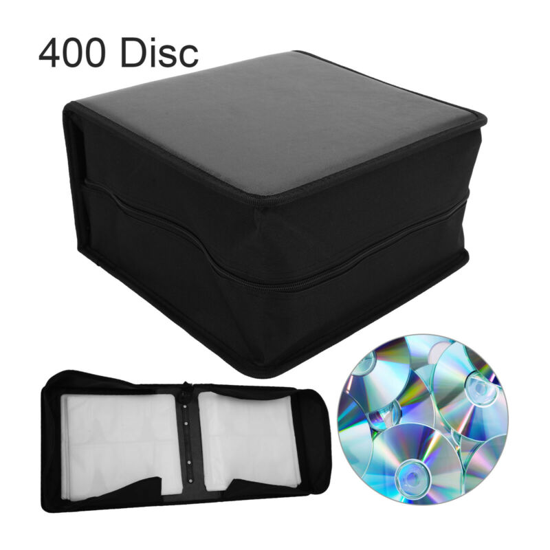 400 Disc Cd Dvd Organizer Holder Storage Case Bag Wallet Album Media Video Black
