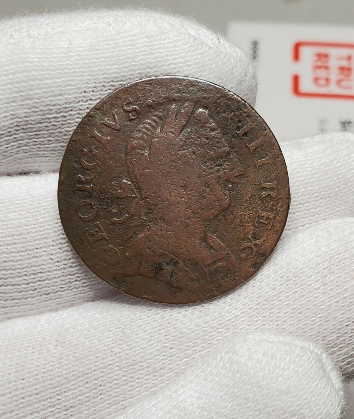 1774 Machin's Mills Half Penny. Vlack 8-74A  Colonial Copper Coin - Rarity 4
