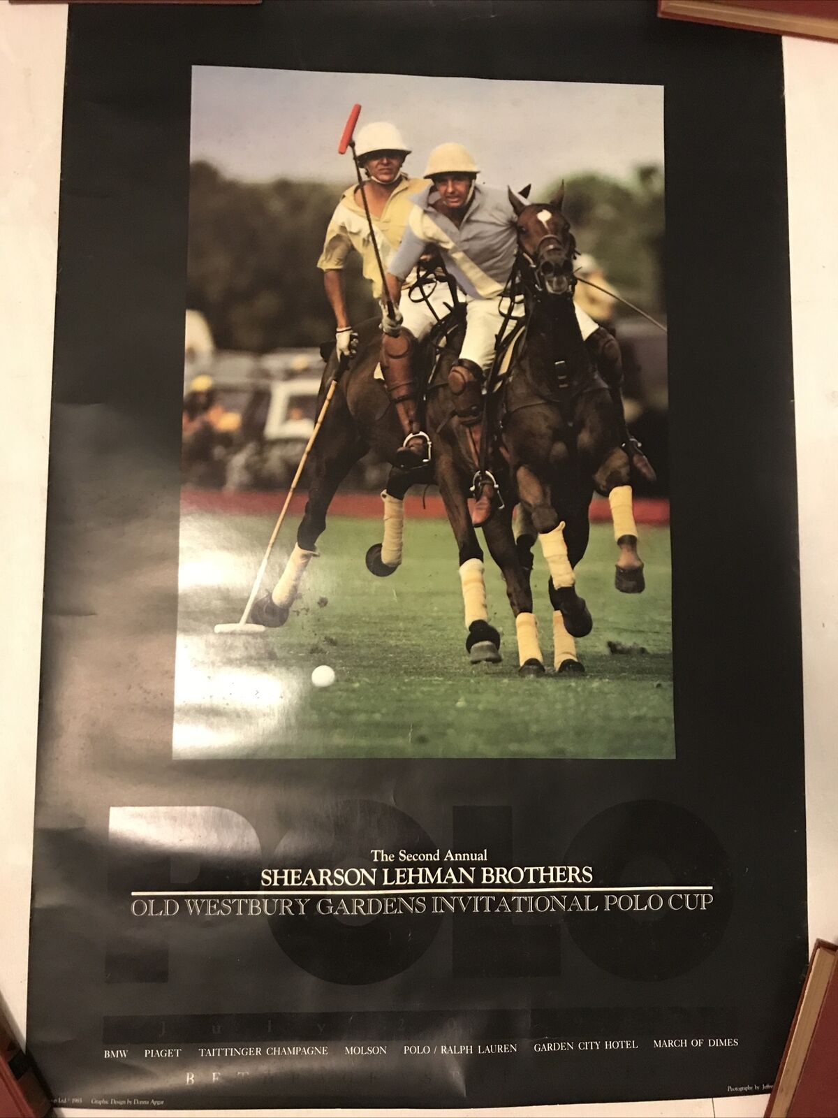 Shearson Lehman Brothers 2nd Annual Polo Cup Poster 1985  Photojeffrey Blackman