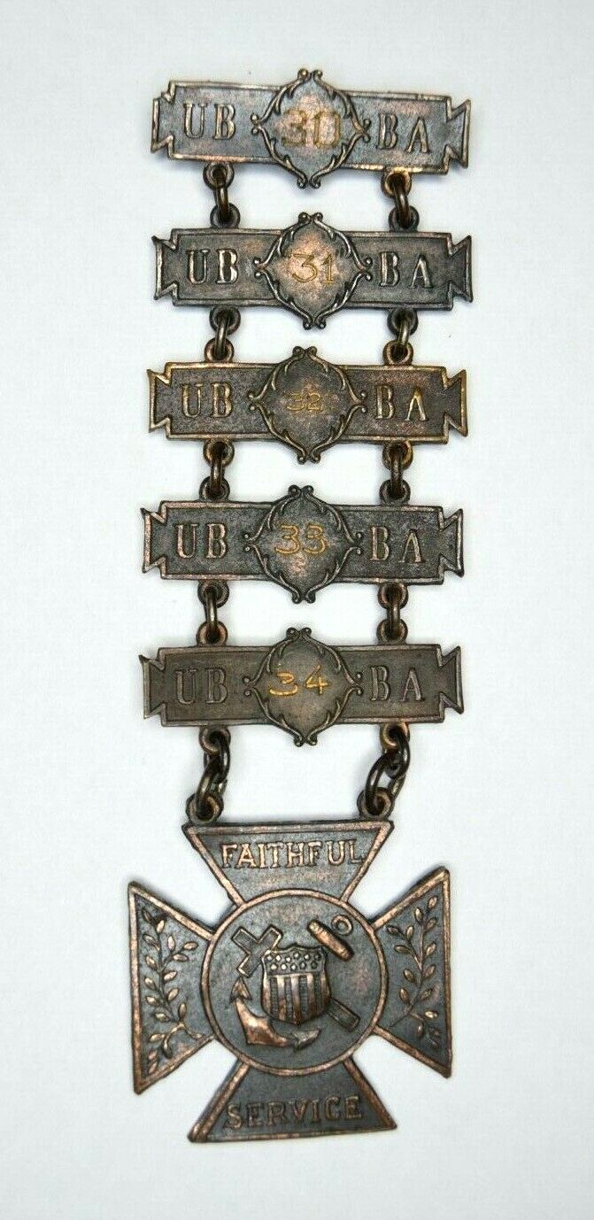 1930's United Boys Brigade Of America U.b.b.a. Faithful Service Medal Boy Scouts