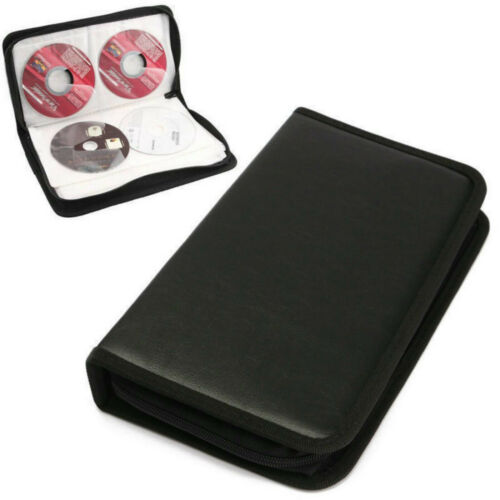 80 Sleeve CD DVD Blu Ray Disc Carry Cases Holder Bag Wallet Storage Ring Binder
