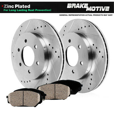 Front Drill And Slot Brake Rotors & Ceramic Pads For Toyota 4runner Tacoma