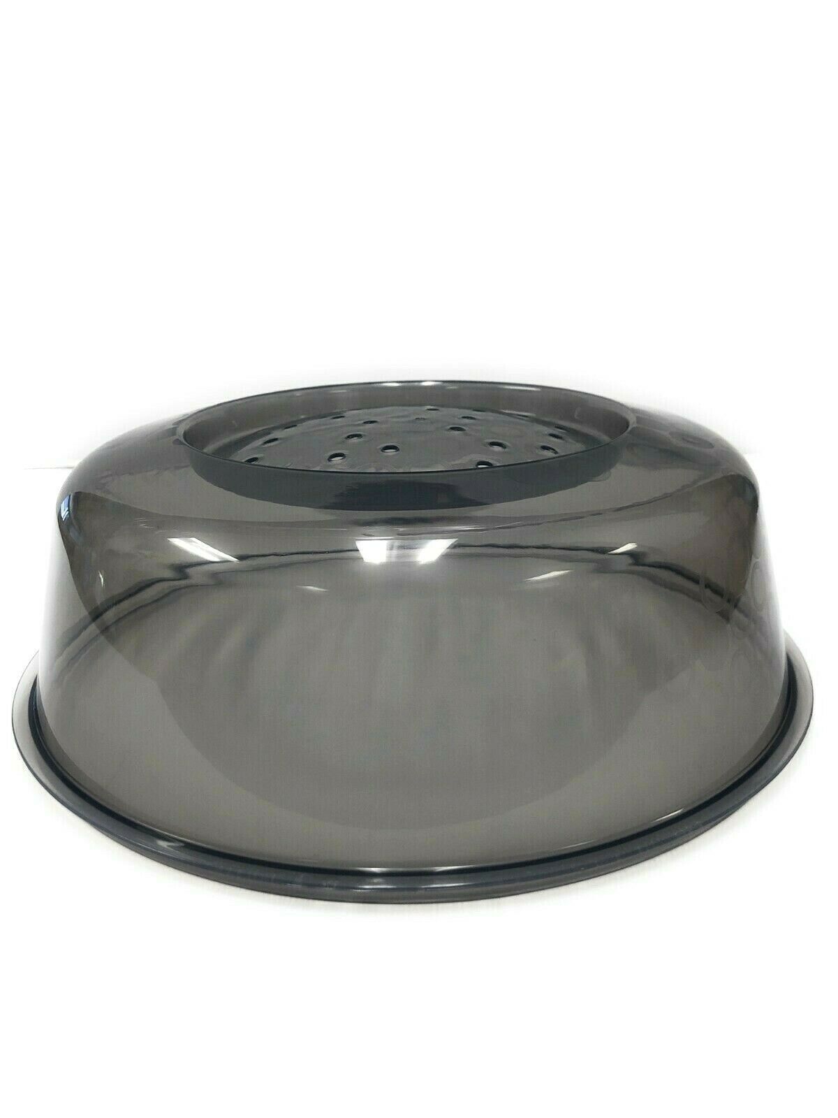 10.75" Microwave Safe Dish Plate Food Plastic Lid Cover Splatter With Vents