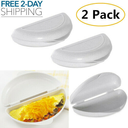 Microwave Omelette Maker Pan Us Fast Shipping 2 Pack Kitchen Cooking Gadgets