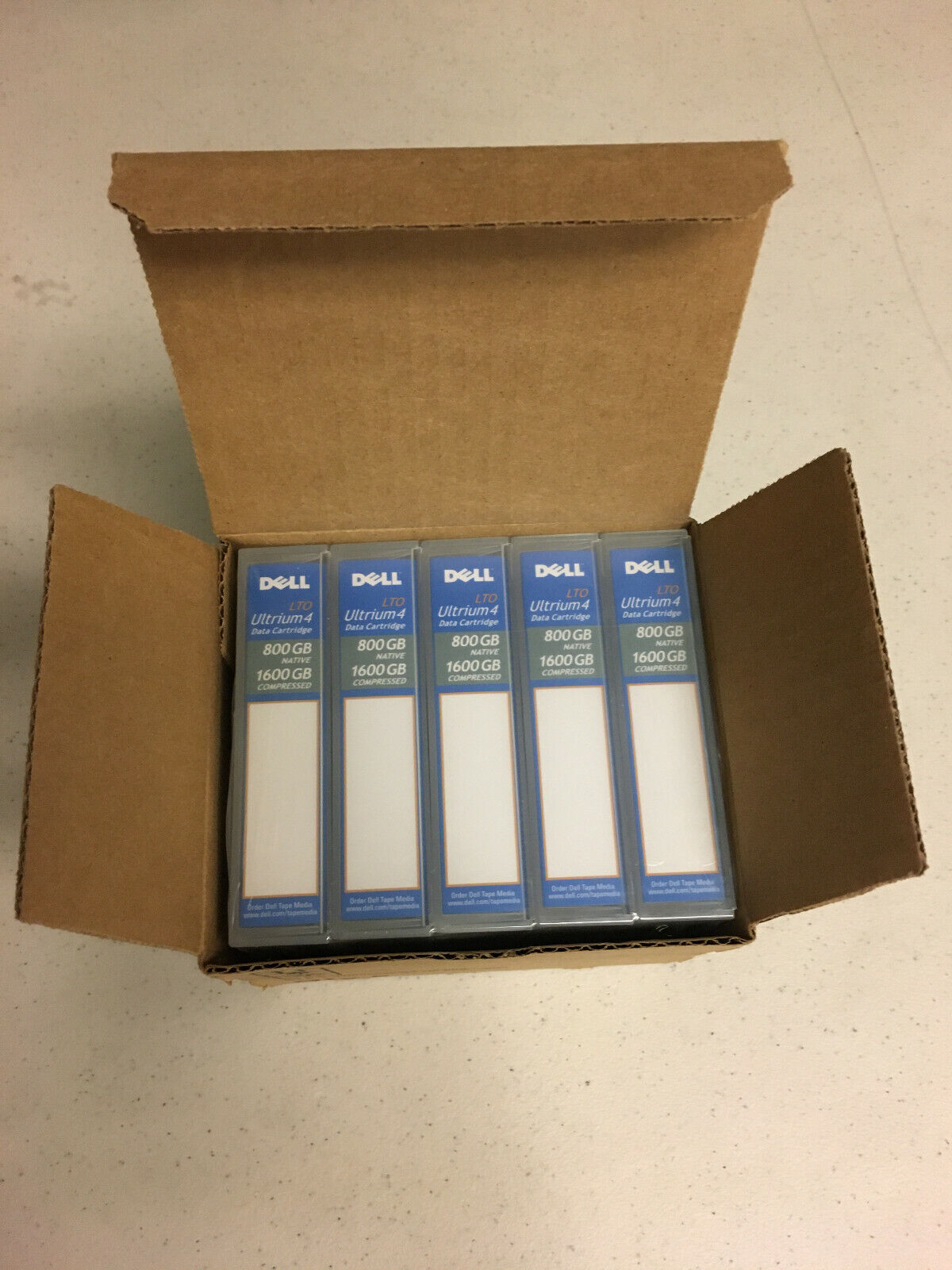 Dell Lto Ultrium 4 Data Cartridges (5 Pack) 800gb Native/1600gb Compressed -nib