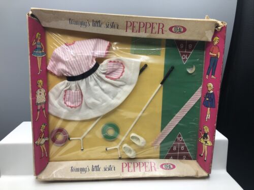 Vintage Ideal Tammy Doll Fashions Pepper Outfit Clothes Shuffle Board Game Sport