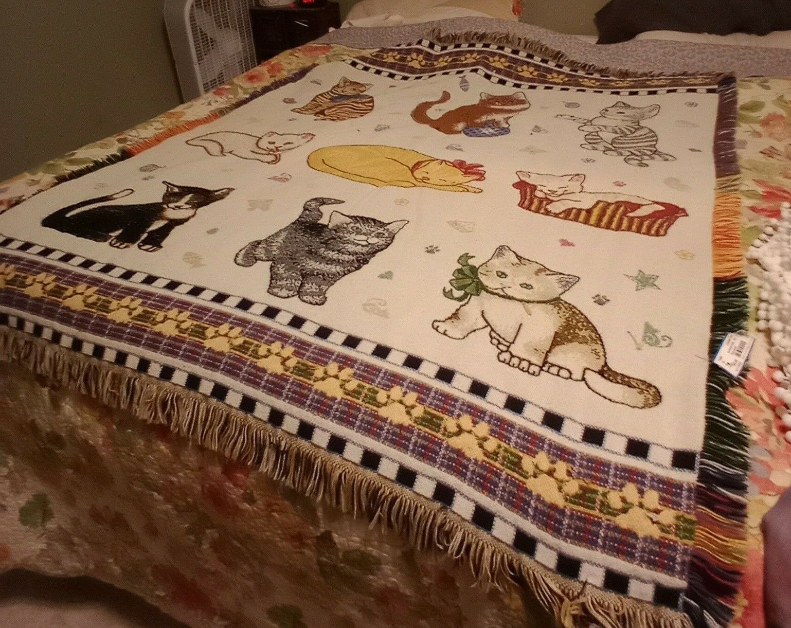 Tapestry Cats Cats Cats Afghan Throw Blanket 60