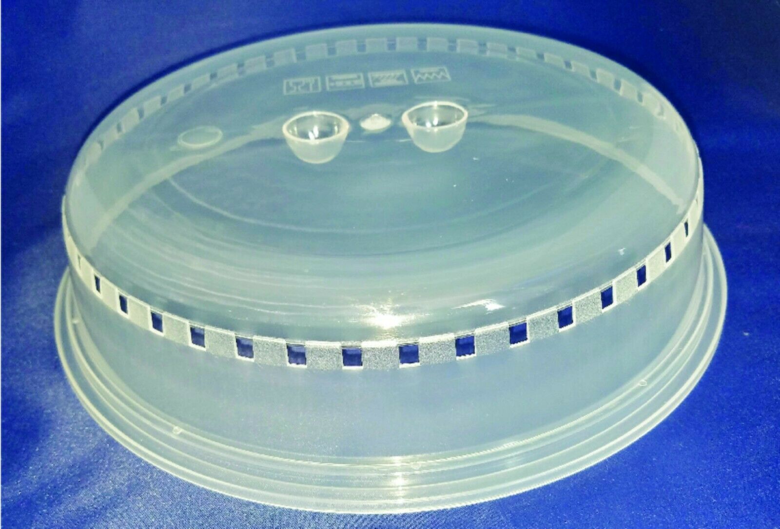 Plastic Microwave Plate Cover Clear Steam Vent Splatter Lid 10.25" Food Dish New