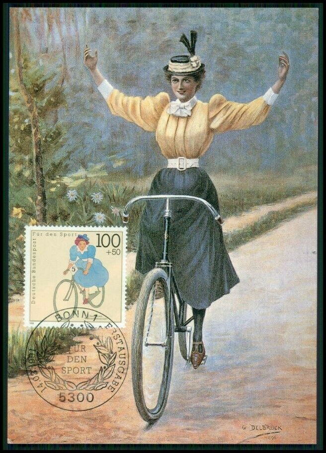 Germany Mk 1991 Women Cycling Cyclist Carte Maximum Card Mc Cm Fh08
