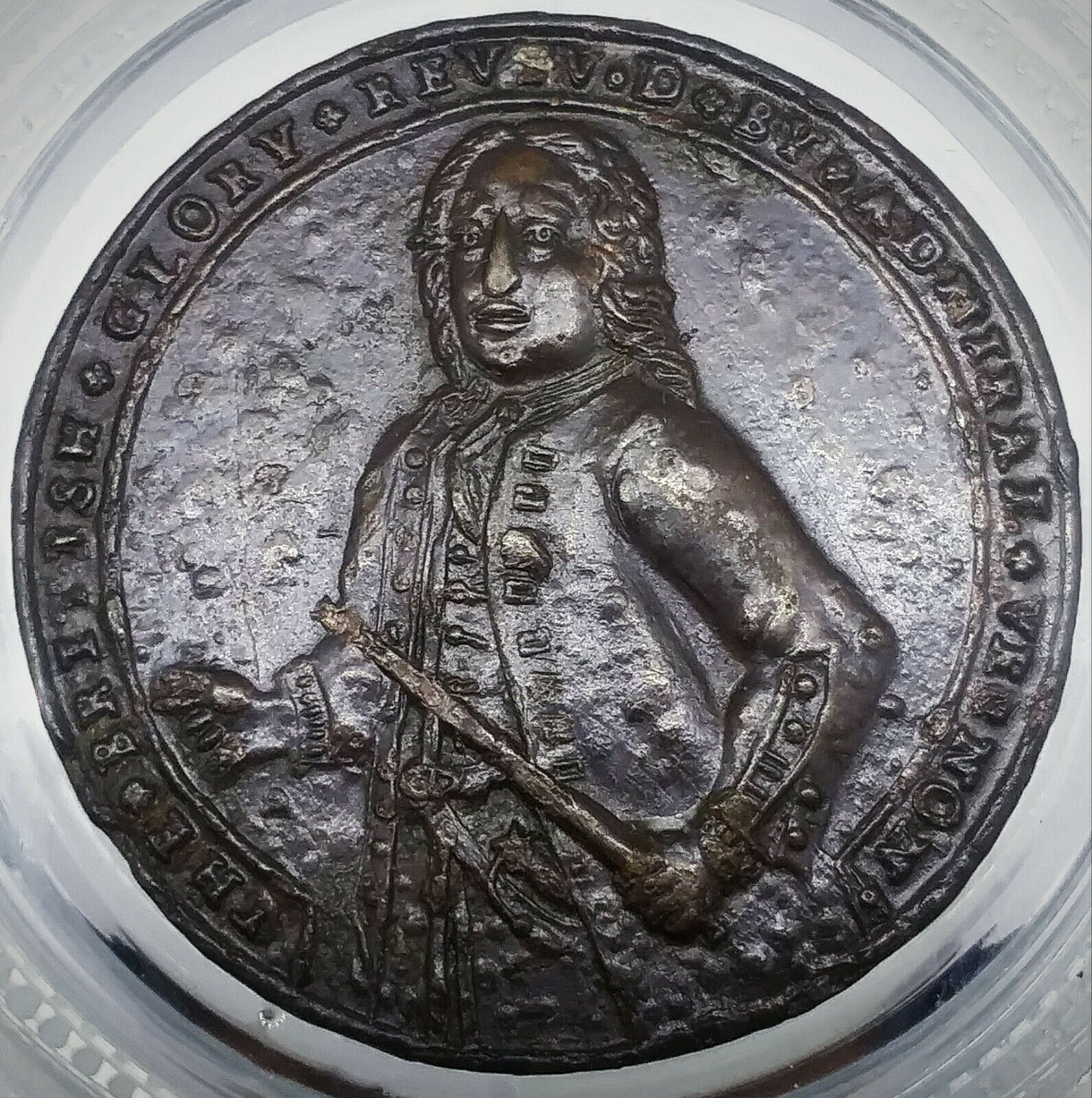 (1739) Admiral Vernon Medal Porto Bello Panama Pbv 41-u (r-6) Fleet Of Ships