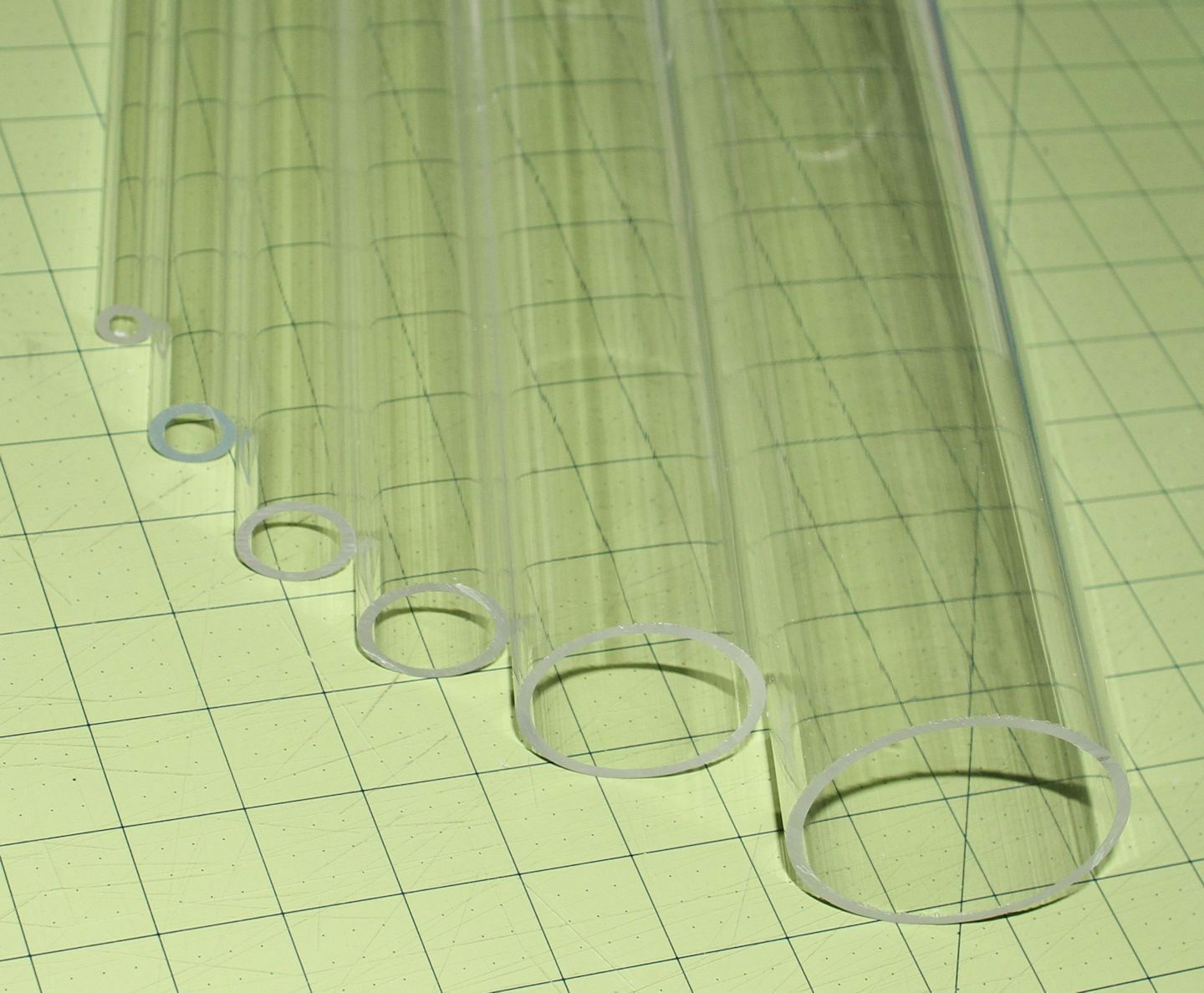 Clear Acrylic Plexiglass Lucite Tube 3 1/2” Od 3 1/4" Id Diameter 12” Inch Long