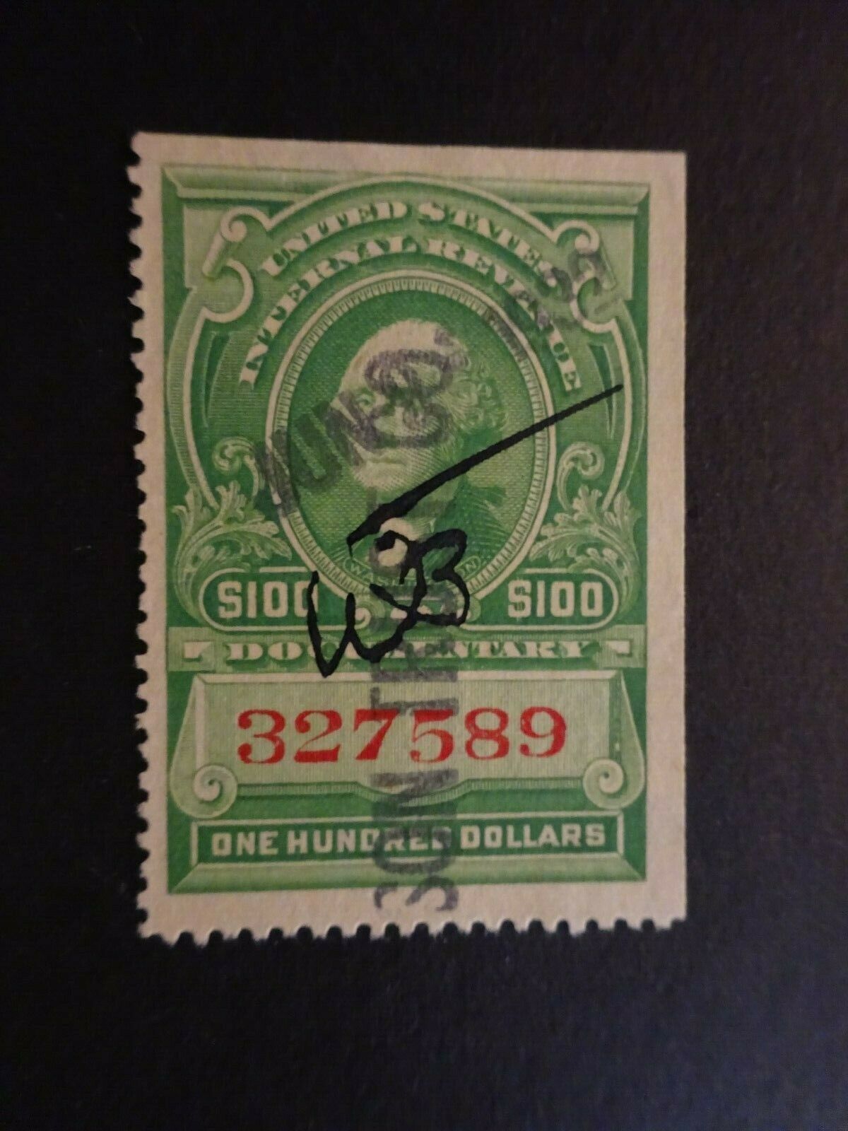 Used Nh 1917 U.s. #r248 Documentary Revenue Stamp
