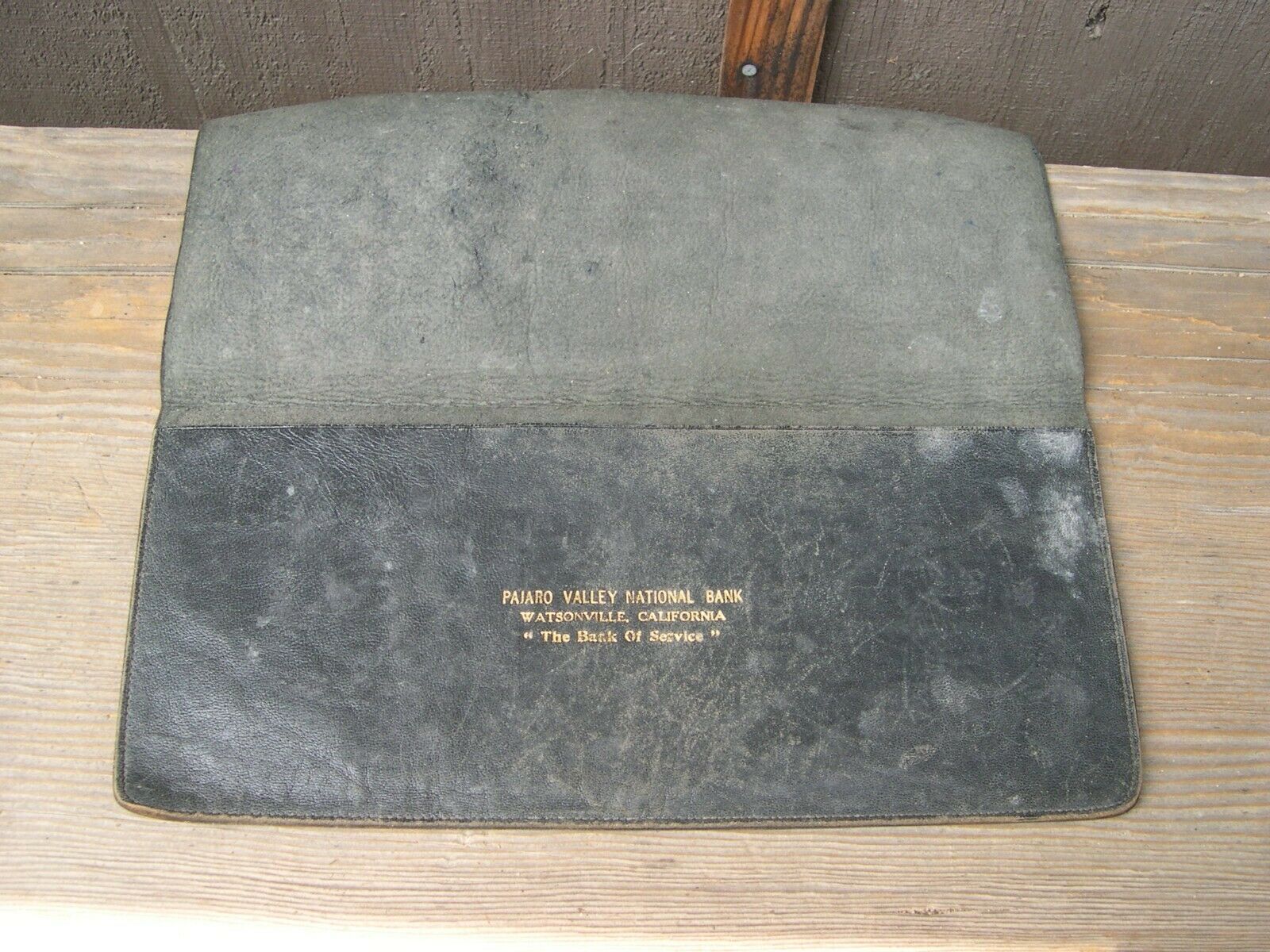 Pajaro Valley National Bank Watsonville, California leather document wallet