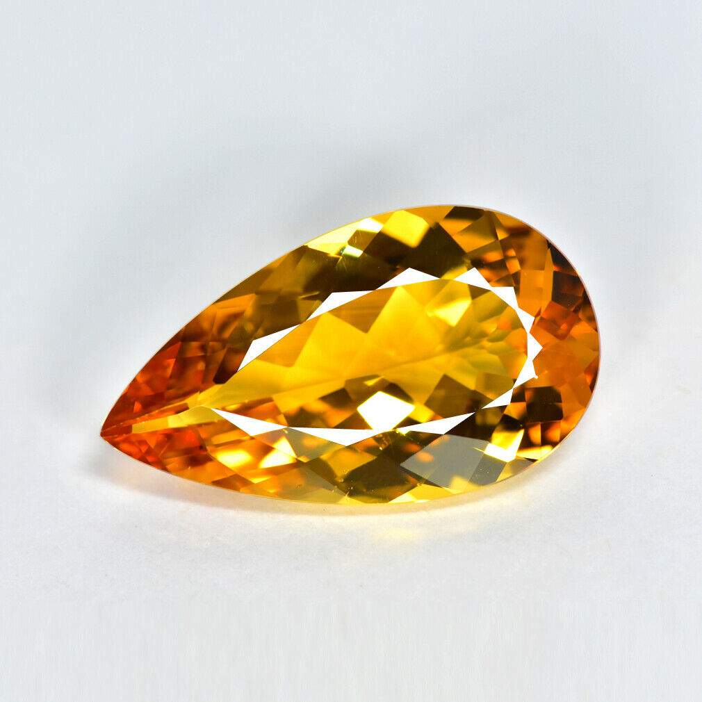 7.85Ct Pear Cut, Incomparable Transparent Natural Golden Yellow Beryl _Brazil