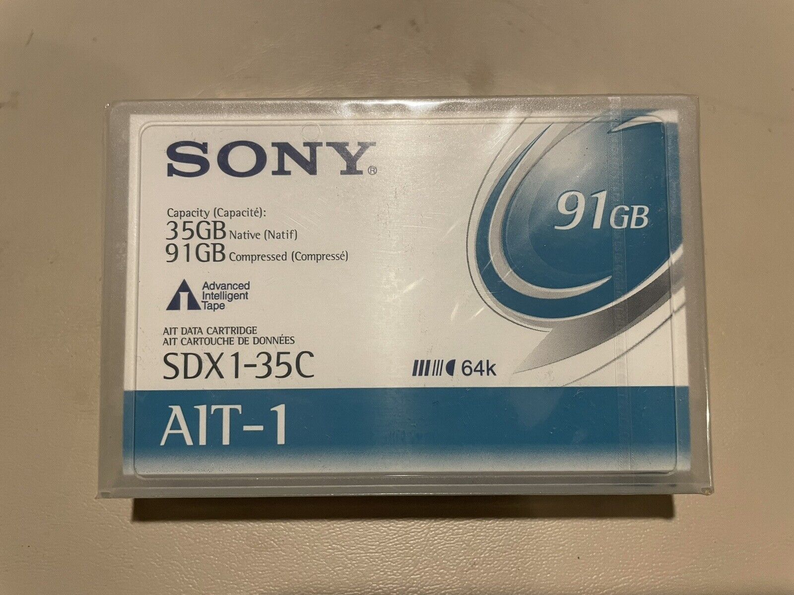 Sony Sdx1-35c Ait-1 Data Tape Cartridge 35gb/91gb New Sealed