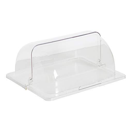 Doitool Chafing Dish Cover Roll Top Bakery Pan Display Cover Plastic Clear Desse