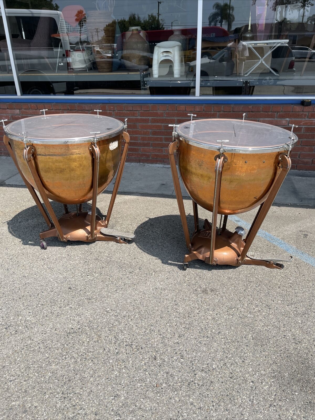 Vintage Ludwig Copper Timpani Drums