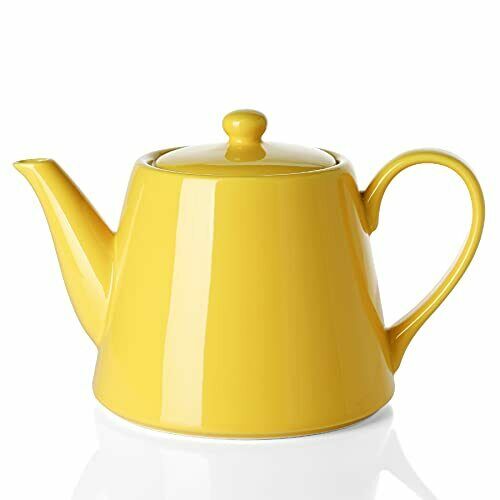 Sweese 223.101 Porcelain Teapot, 28 Ounce Serving Teapot for 2, Yellow