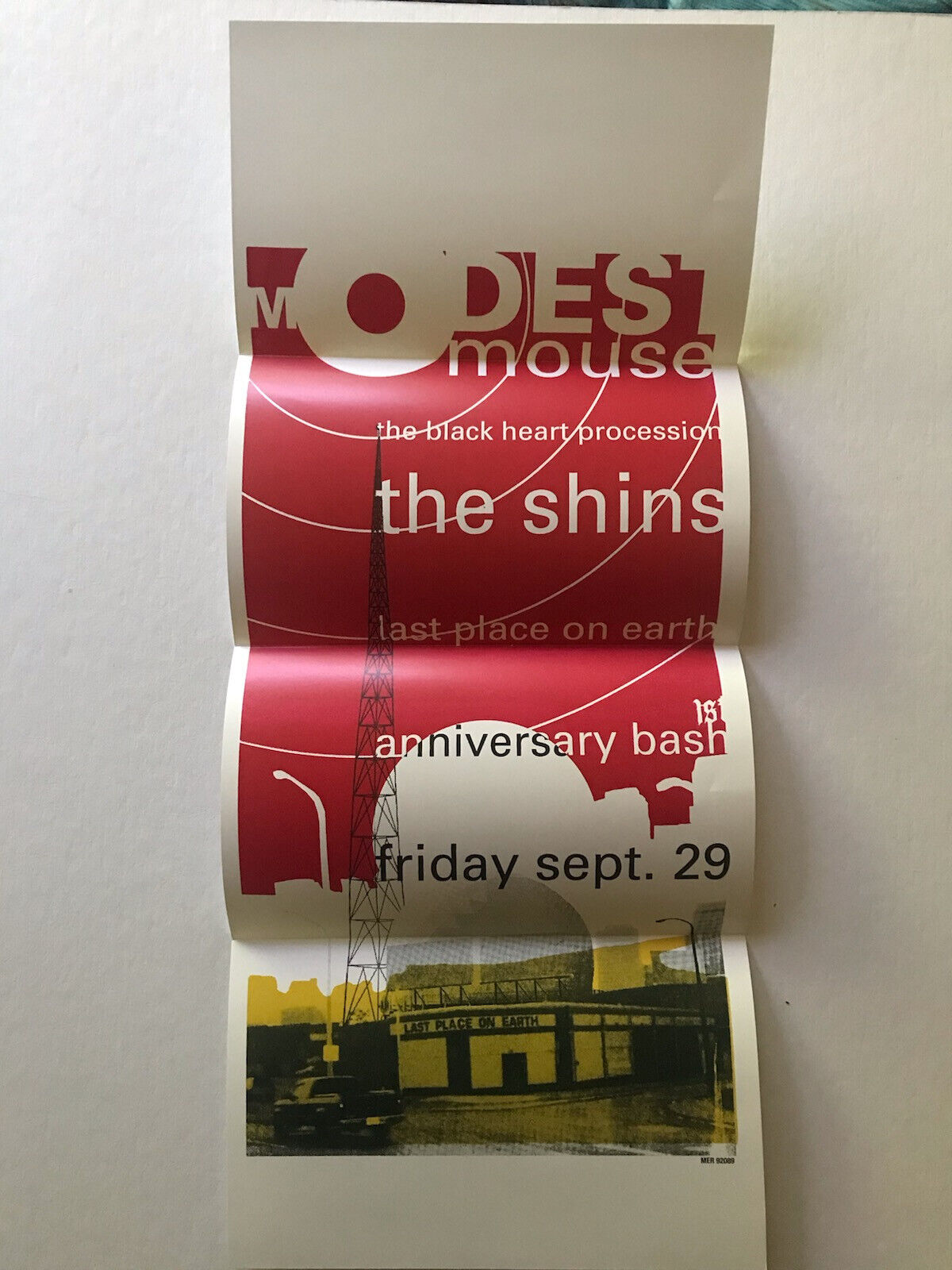 MODEST MOUSE Shins concert poster 9x22 Last place on Earth