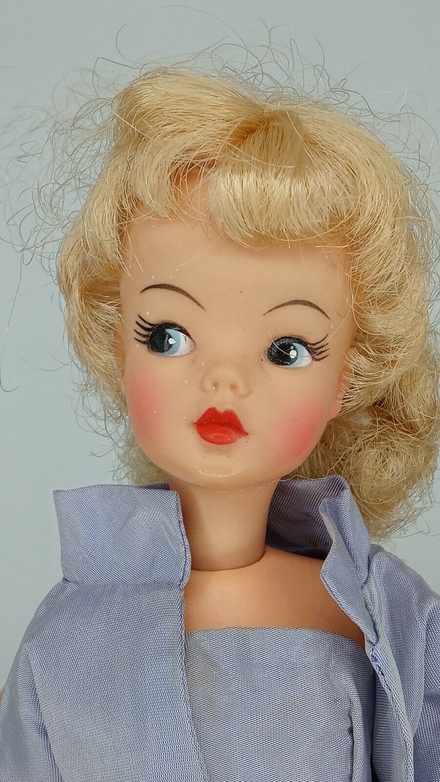 Vintage Ideal Toys Tammy Doll Blonde Hair Blue Eyes In Purple Outfit Bs-12 12"