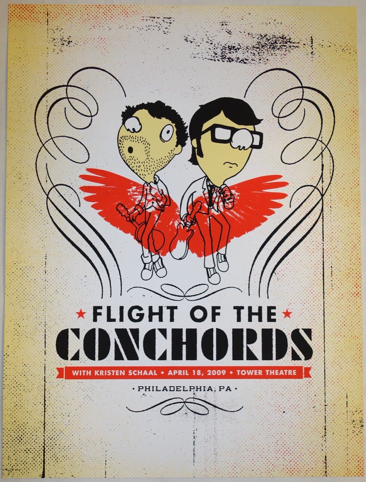 2009 Flight Of The Conchords  Upper Darby Concert Poster By Aesthetic Apparatus