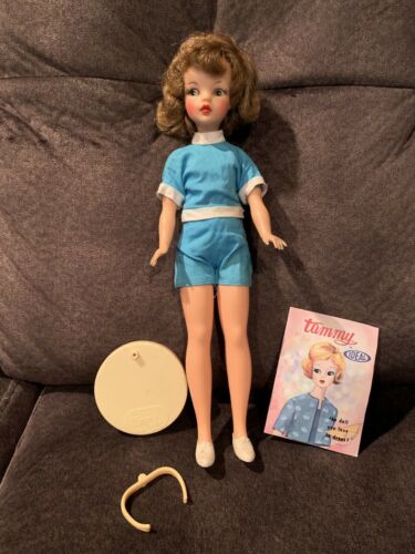 Vintage Ideal Tammy Doll BS-12 1 Brown Hair LOT clothes & pamphlet Nice Color