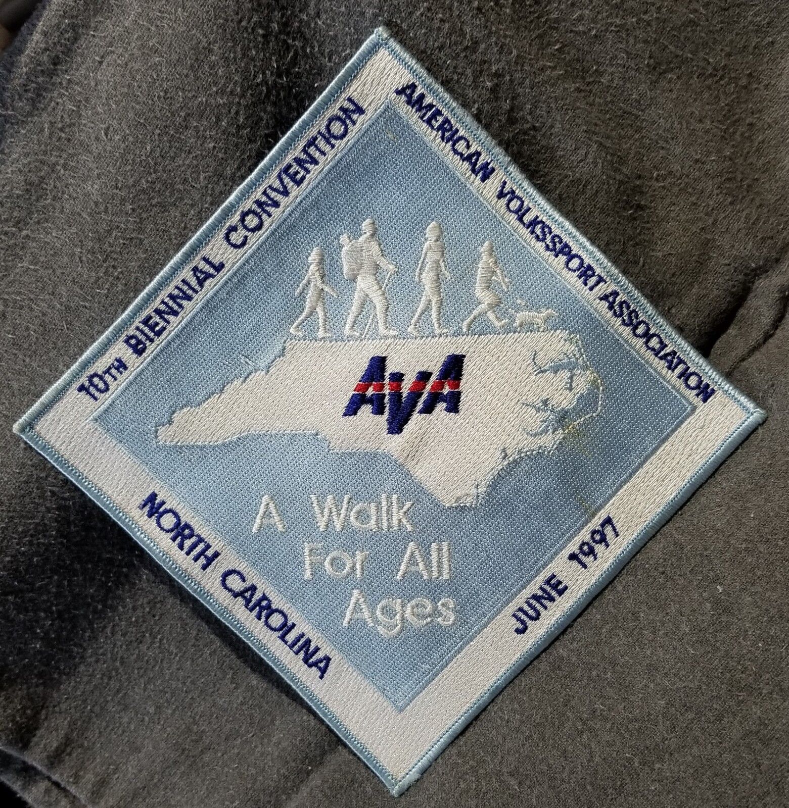 Lmh Patch 1997 Walk For Ages Volksmarch Walking Club Ivv Ava Volkssport Il 8.5"